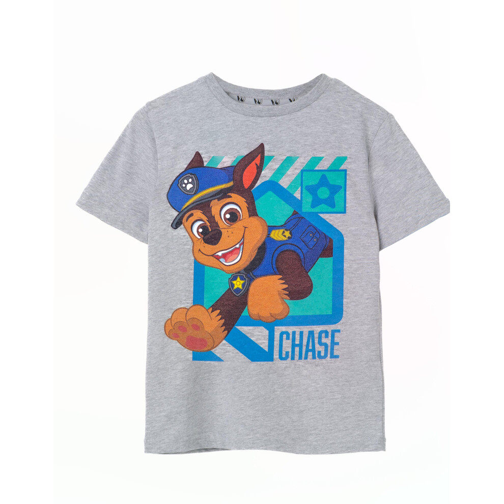 Paw Patrol (3-4 Years) Short Sleeved T-Shirt (Boys Grey)