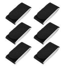 6Pcs Snowboard Wraps Ties Ski Wrap Versatile Fixing Strap Outdoor Fastening Belt Black