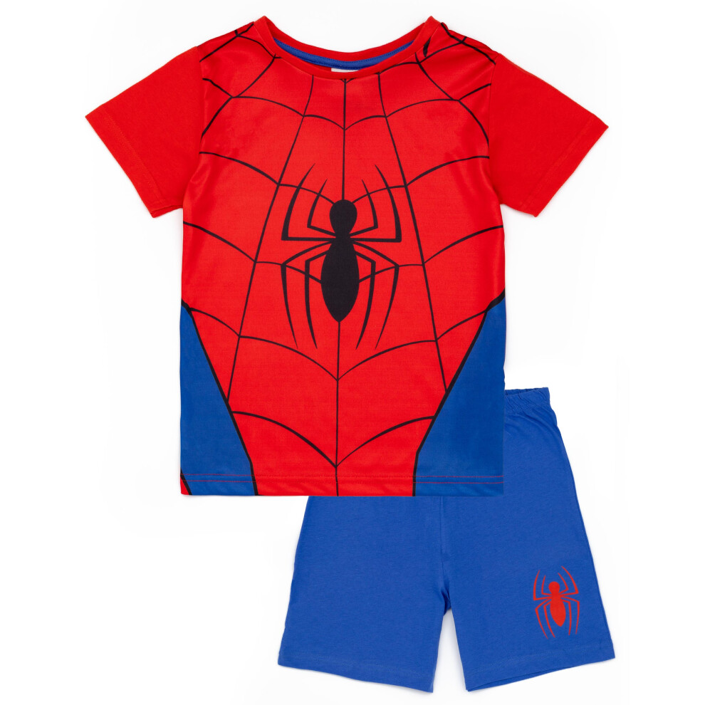 Marvel (2-3 Years) Spiderman Short Sleeve Short Leg Pyjama Set (Boys Blue)