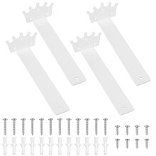 Soporte para estanterías de pared Corona Retro Vintage Blanco 25,5 cm 4 uds — soportes estantes decorativos
