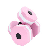 Sports High-Density-EVA-Foam Dumbbell Aqua Fitness Barbell for Water Aerobics White pink
