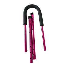 Kids bike push bar with telescoping handle for parent assist practice Pink
