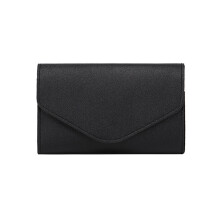 Fashion PU Leather Cards Holder Short Wallet Change Pocket Coin Purse for Women Black