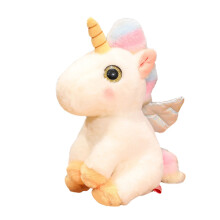 Cartoon Animal Unicorn Sleeping Doll Toddler Present Comfort Toy Figure Yellow