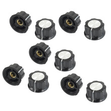 10 Pcs 34mm Top Rotary Knobs for 6mm Dia. Shaft Potentiometer