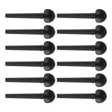 12Pcs Oud Violin Tuning Pegs Natural Ebony Wood Oud Pegs Oud Parts Accessories