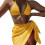 Solid Color Bathing Suits for Women Halter Bikinis Set 3 Pieces Split Swimsuits Yellow L 1