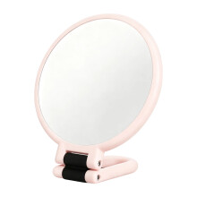 Folding Plastic Makeup Mirror for Skin Checks and Detail Work Pink