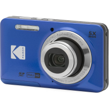 Kodak Pixpro FZ55 16MP compacte digitale camera, 5x optische zoom, 1080p Full HD-video, 28mm groothoeklens, 2,7 inch LCD-scherm (Blauw)