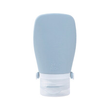 Silicone Travel Bottle Liquid Container Empty Refillable Packing Lotion Gray blue 60ML