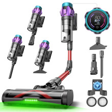 ULTENIC U18 Power Pro - Akku-Stielstaubsauger - Extrem leistungsstark - 600 W - 150 AW - 80 Minuten Laufzeit - Abnehmbarer Akku