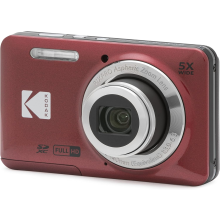 Kodak Pixpro FZ55 16MP compacte digitale camera, 5x optische zoom, 1080p Full HD-video, 28mm groothoeklens, 2,7 inch LCD-scherm (Rood)