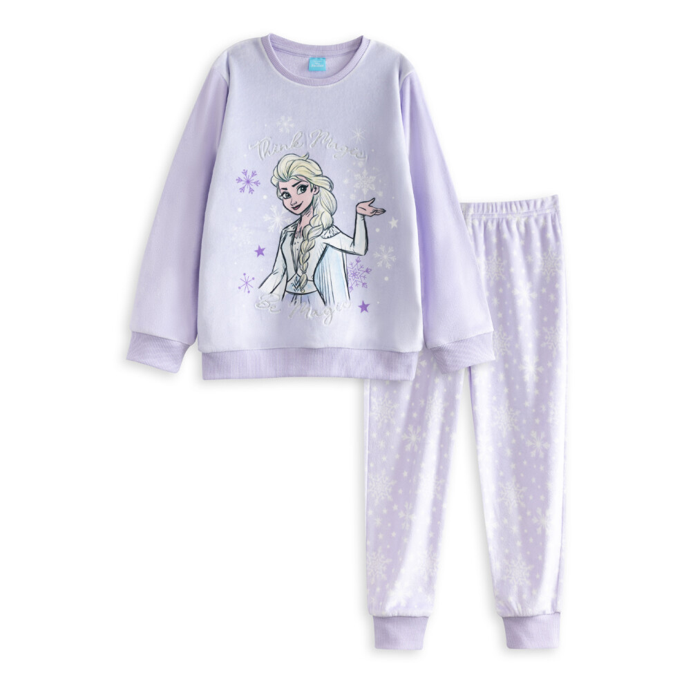 Disney (4-5 Years) Frozen Long Sleeve Long Leg Pyjama Set (Girls Purple)