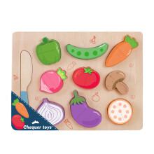 Toddler Food Cutting Toy for Hand-eye Coordination Training Pretend Play Vegetable style