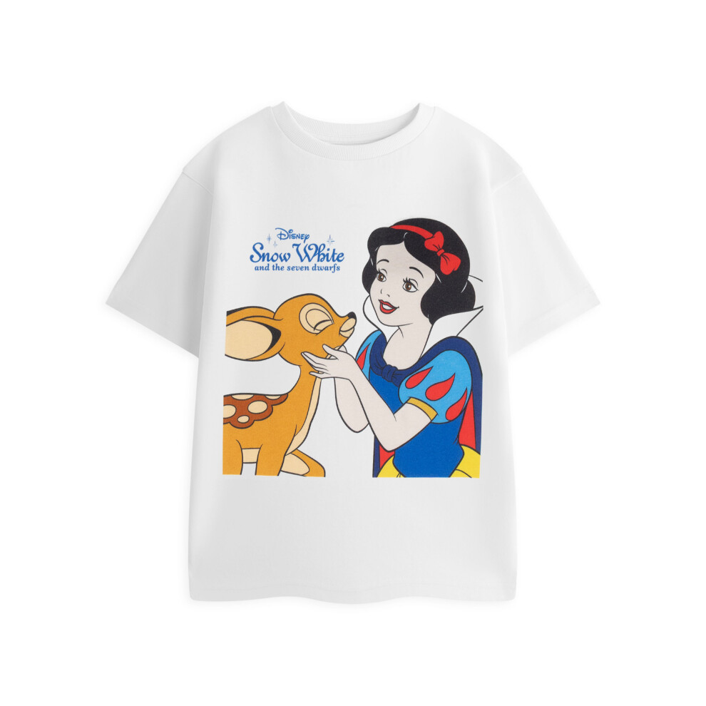 Disney (9-10 Years) Fawn Short Sleeved T-Shirt (Girls White)