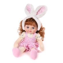 40cm Reborns Toddler Realistic Girl Doll with Color Jumpsuit Headband Soft Doll style 4