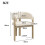 (Natural, Boucle) 6-Pack Solid Wood Dining Chairs - Natural Boucle 5