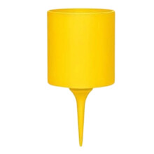 ABS Golf Cup Holder Stake for Grass Lawn and Putting Green Use Yellow