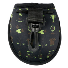 Golf Fanny Pack Golf Ball Storage Pouch with Metal Buckle Golf-Belt Holder Bag Black