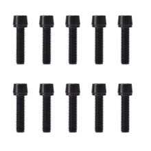 10Pcs Bike Stem Bolts Allen Tapered Head Steel Bolts for Road Bike Folding M5x20mm Black
