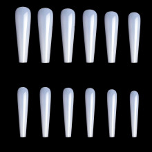 504PCS XXL Long Ballerina Coffin Press On Full Nail Tips for Extra Long Natural color