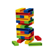 Portable Balance Tower Toy with Colorful Plastic Pieces, Home Use