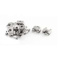a15072400ux1360 8mm 5/16 Inch Stainless Steel Wire Rope Cable Clamp Clips 10pcs (Pack of 10)