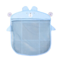 Multi-Purpose Hanging Bathtub Mesh Net Shower Caddy for Educational Bath Game Blue bear