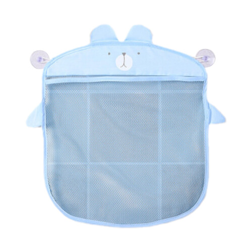 Multi-Purpose Hanging Bathtub Mesh Net Shower Caddy for Educational Bath Game Blue bear