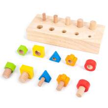 Color Shape Cognition Block Toy Screw Twist Busy Board Kids Fine Motor Skill Toy