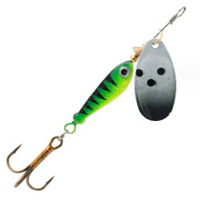 Fishing Spinner Baits Spinner Fishing Lures with Triple Hook Artificial Baits Green 11g