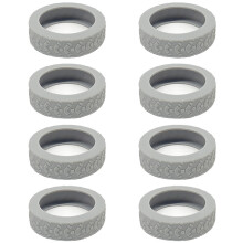 Silicone Luggage Wheel Protectors Protect Your Suitcase and Reduce Rolling Light Grey