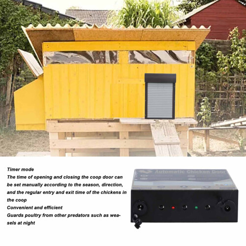 Metall Hühnerklappe Timer Solar 1