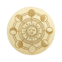 Pendulum Board Moon Star Divination Healing Board Meditation Energy Carve Board 15 6