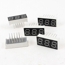 5 Pcs Common Anode 12 Pin 3 Bit 7 Segment 0.28" Red LED Display Digital Tube