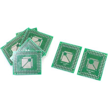 10pcs Surface Mounted Devices TQFP32/44/48/64/84/100 0.5/0.8mm 2 Sides PCB Adapter Plate
