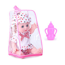 Reborn Baby Dolls Soft Vinyl Body Realistic Babies with Feeding Bottle & Clothes 09