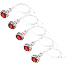 5 Pcs AC220V Neon Indicator Signal Lamps Red Light W 19cm Long Cable