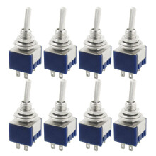 8 Pcs AC 125V 6A Amps ON/ON 2 Position DPDT Toggle Switch