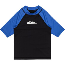 (6 Yrs, Black/Nebulas Blue) Quiksilver Kids Everyday UPF50 Short Sleeve Rash Vest