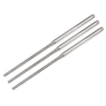 Mini Diamond Burrs Grinding Drill Bits for Rotary Tool 2.35mm Shank 1.5mm Cylindrical Ball Nose 3 Pcs