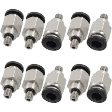 10 Pcs M5 Male Thread 6mm Push In Joint Pneumatic Connector Quick Fittings