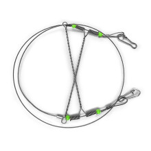 10Pcs Fishing Wire Stainless Steel Wire Traces Leader Fishing Leader Tackle Rigs 2 teams