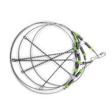 10Pcs Line Tackle Rigs Fishing Leader Stainless Steel Wire Traces Leader Tackles 5 groups