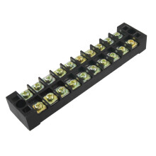 Dual Row 10 Position Screw Terminal Strip Block 600V 25A