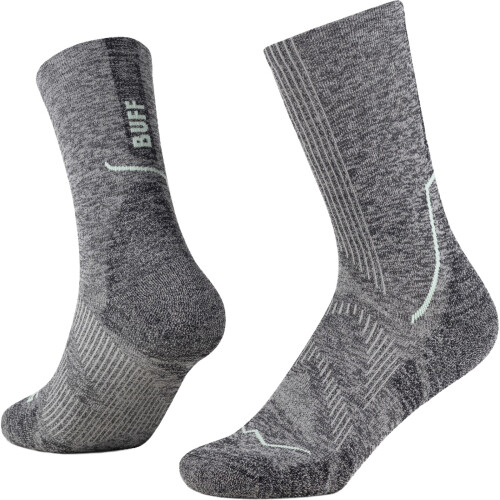 Buff (XL, Light Grey) Buff Dryflx Urban Running Crew Socks