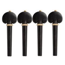 4 Pcs Cello Tuning Pegs Natural Ebony Wood Cello Pegs Cello Parts Accessories