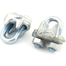 a13082600ux0259 Metal U Bolt Single Saddle Grip Clip Clamp for 9mm Dia Wire Rope 2 Piece