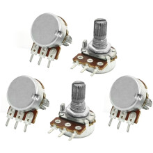 5pcs 6mm Shaft 3 Pin Pots Single Turn Adjustment Potentiometer 500Kohm