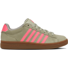 (4 UK, Abbey Stone/Pink Lemonade) K-Swiss Womens Court Tiebreak II SDE Trainers